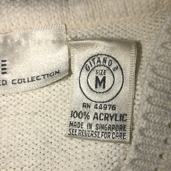 Vintage Gitano striped sweater v-neck vest - Picture 4 of 5